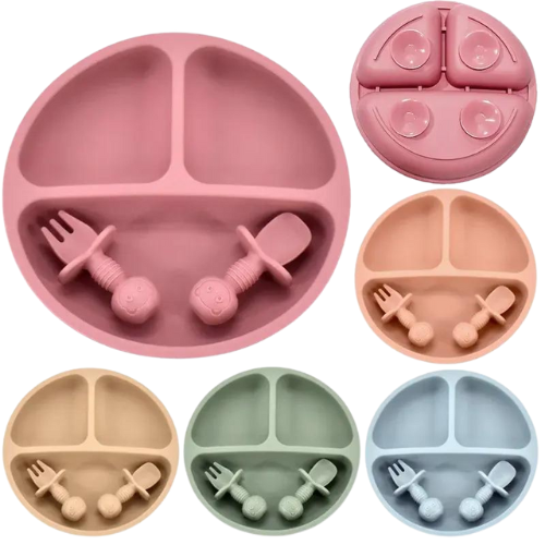 Baby Silicone Eetset™ | Krachtige zuignappen